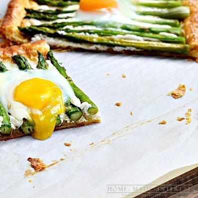 Asparagus goat’s cheese tart en