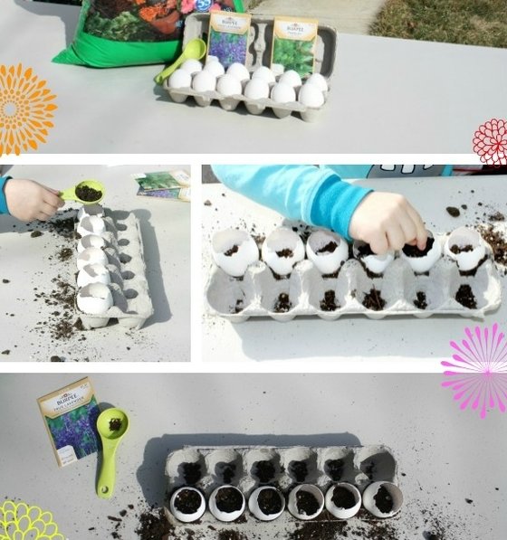 Spring Craft with kids – Egg Herb garden en