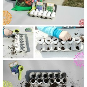 Spring Craft with kids – Egg Herb garden