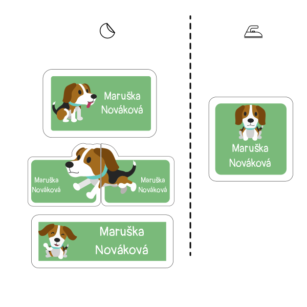 Pre-School Dog Labels Czech Republic | Happy Label - kid-friendly labels